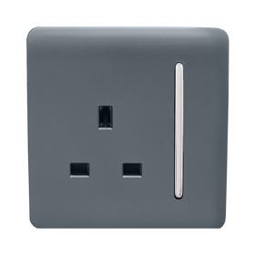 ART-SKT13WG  1 Gang 13Amp Switched Single Socket Warm Grey